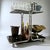 Bauhaus Bar Cart in Chrome & Smoked Glass, Czechoslovakia, 1960s For Sale - Image 9 of 15