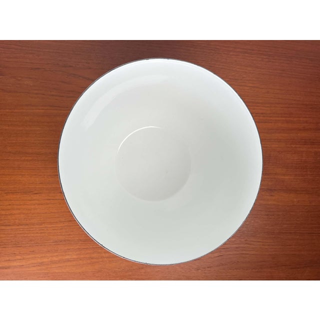 Mid-Century Modern Danish Large White Enamel Bowl, 1960s For Sale - Image 4 of 17
