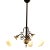 3 Light Antique Japanned Copper Electric Chandelier For Sale
