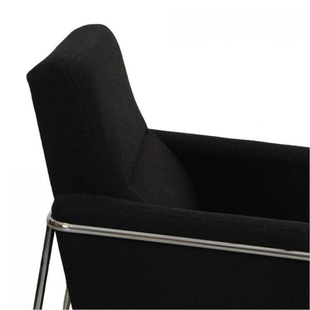 3301 Lounge Chair in Black Hallingdal Fabric by Arne Jacobsen, 2000s For Sale - Image 6 of 13