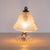 Metal 1940s Petite Italian Murano Clear Frosted Glass Lamp For Sale - Image 7 of 16