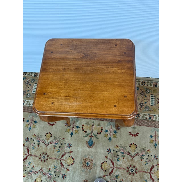 French Country French Country Pine Wood Side Table For Sale - Image 3 of 12