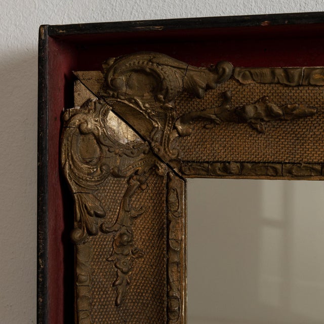 Rococo 19th Century France Rococo Gold Wood Mirror For Sale - Image 3 of 8