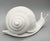 Farmhouse Large Vintage White Ceramic Snail Figurine – Whimsical Coastal or Cottagecore Decor For Sale - Image 3 of 10