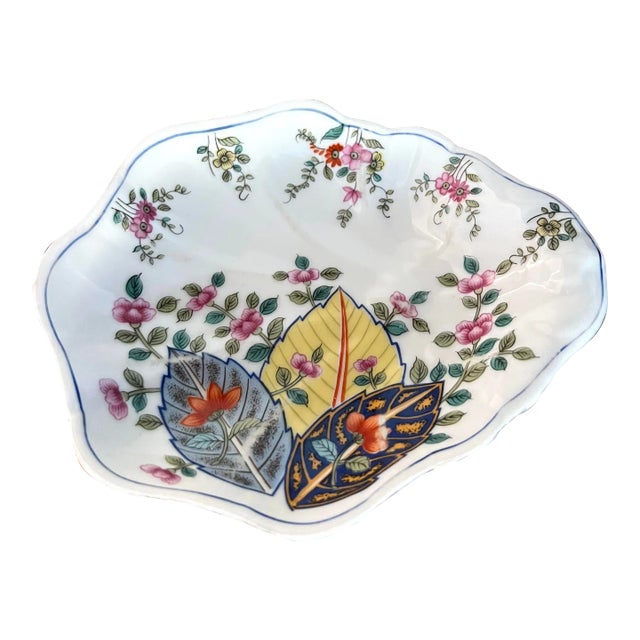 Tobacco Leaf Porcelain Catchall For Sale