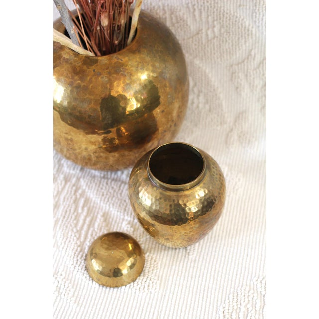 Small Brass Ginger Jar For Sale - Image 6 of 8