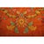 1920s 1920s Modern Square Orange Bold Floral Knotted Wool Antique Chinese Art Deco Rug For Sale - Image 5 of 7