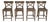 Set of 4 Bistro Walnut Counter Stools or Chairs For Sale