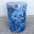Postmodern Faux Blue Marble Cylindrical Pedestal For Sale - Image 4 of 4