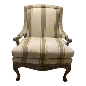Sherrill Striped Wood Frame Chair