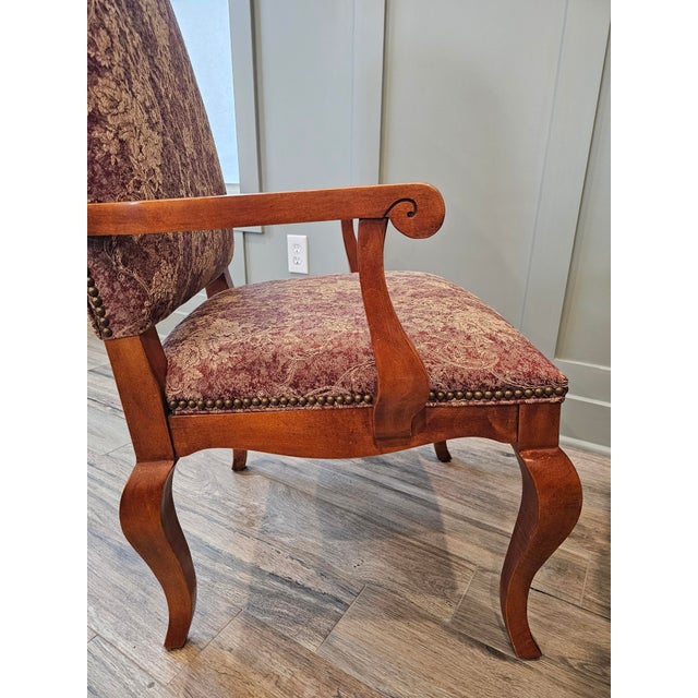 Ethan Allen Legacy Collection French Country Upholstered Arm Chairs For Sale - Image 11 of 15