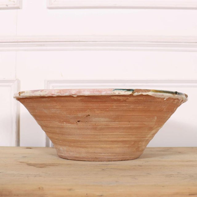 Large Vintage Spanish Glazed Bowl, 1920s For Sale - Image 3 of 6
