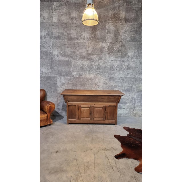 Industrial Antique French Farmers Bakery Cabinet in Oak For Sale - Image 3 of 18