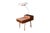 George Nelson Herman Miller Walnut Planter Lamp Table Model 4634-L For Sale