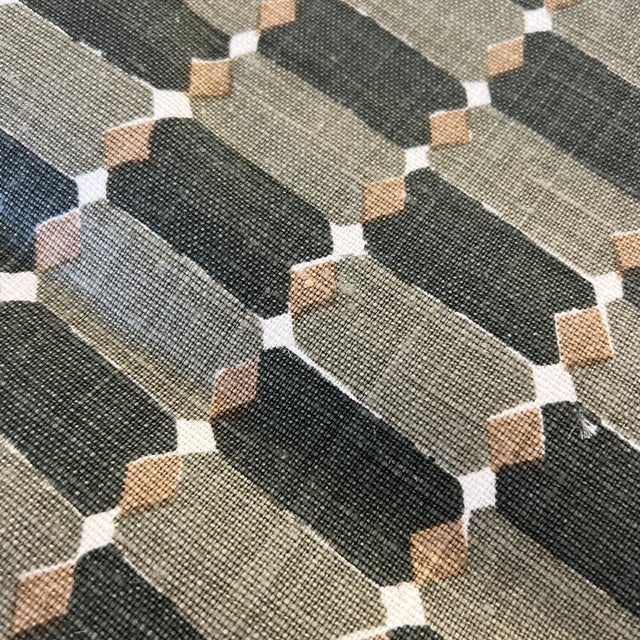 McLaurin & Piercy Oxford in Olive Green Heavyweight Linen Fabric Remnant- 3/4 Yard For Sale - Image 4 of 4