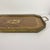Gorgeous, large vintage Italian wood marquetry serving tray. This has an inlaid floral and scroll pattern and a brass edge...