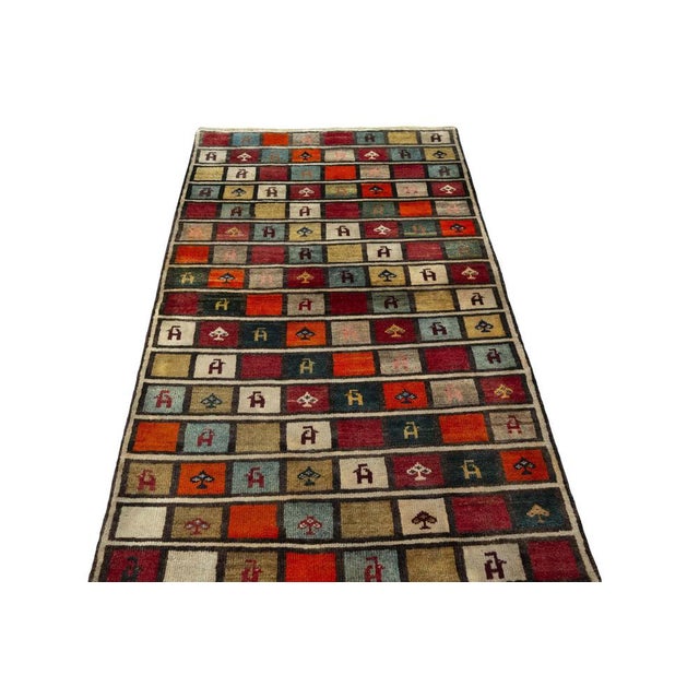 Hand-Knotted Gabbeh Nomad Rug For Sale - Image 4 of 11