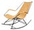 Rocking Chair in Metal & Wicker, Carlo Hauner, 1950s For Sale