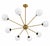 Brass, Metal and Glass Chandelier from Stilnovo, 1960s For Sale - Image 10 of 10