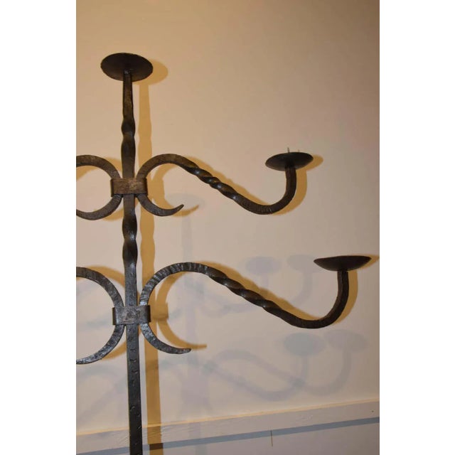 19th Century 19th Century French Iron Candelabra For Sale - Image 5 of 6