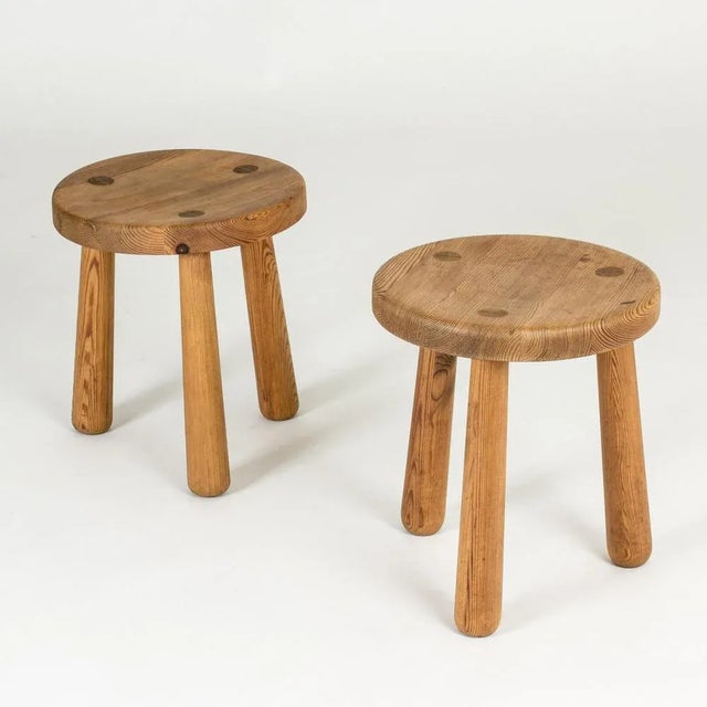 Set of Vintage Utö Stools by Axel Einar Hjorth, 1930s For Sale - Image 10 of 10