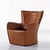 Add a touch of elegance to your home with this Molten &C. lounge chair. Featuring high-quality brown leather and a modern...