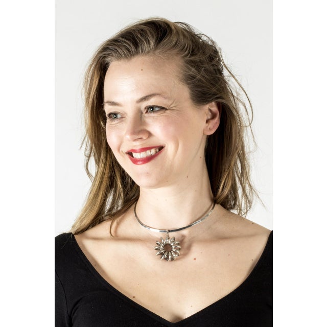 Mid-Century Modern Silver Neckring by Göran Kuhlin, 1974 For Sale - Image 3 of 7