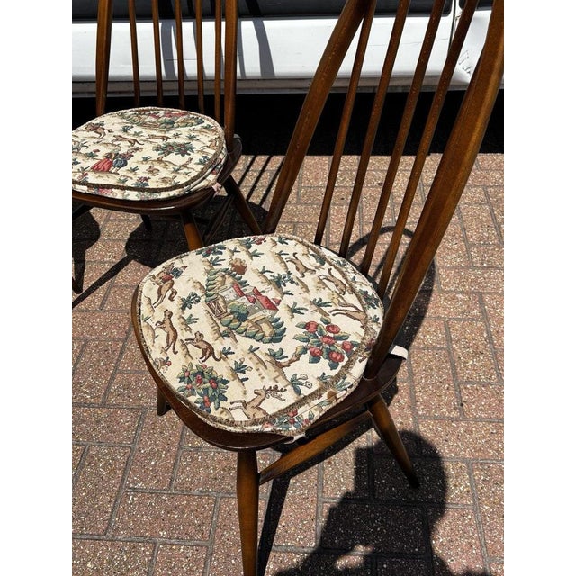 Wood Vintage Oak Dining Chairs from Ercol, Set of 4 For Sale - Image 7 of 11