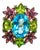Bochic "Orient" Diamond, Peridot, Amethyst & Blue Topaz Ring Set 18K & Silver For Sale