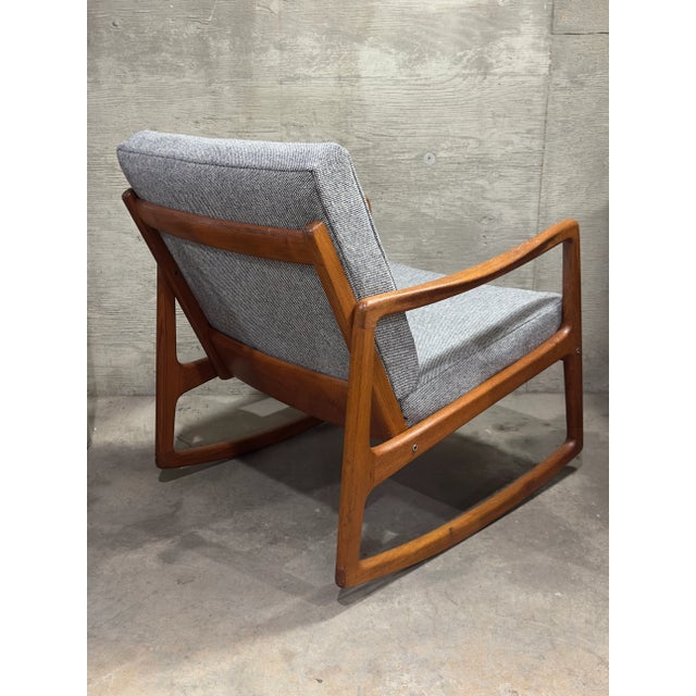 France & Son 1950s France & Søn Ole Wanscher Fd-120 Rocking Chair For Sale - Image 4 of 6