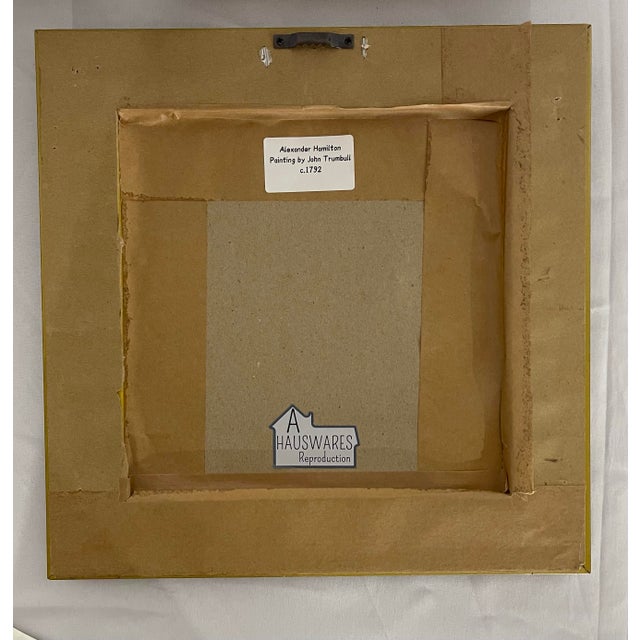 Title Alexander Hamilton Hand-Textured Portrait Print After John Trumbull in Vintage Frame For Sale - Image 10 of 11