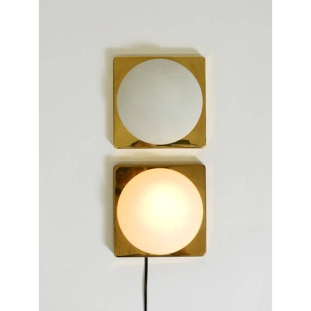 Gold Vintage Brass Wall Lamps by Rolf Krüger for Heinz Neuhaus Leuchten, 1970s, Set of 2 For Sale - Image 8 of 18