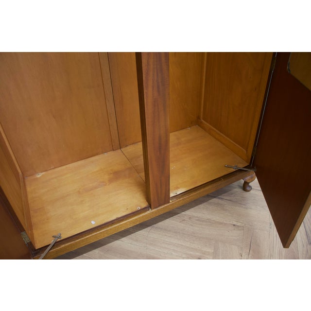 Brown Vintage Burr Walnut Wardrobe, 1950s For Sale - Image 8 of 10