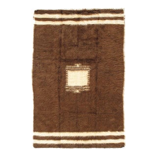 Pasargad DC Antique Mohair Wool Navajo Design Rug For Sale
