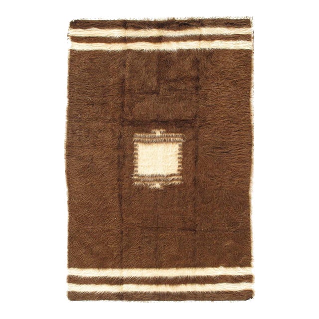 Pasargad DC Antique Mohair Wool Navajo Design Rug For Sale