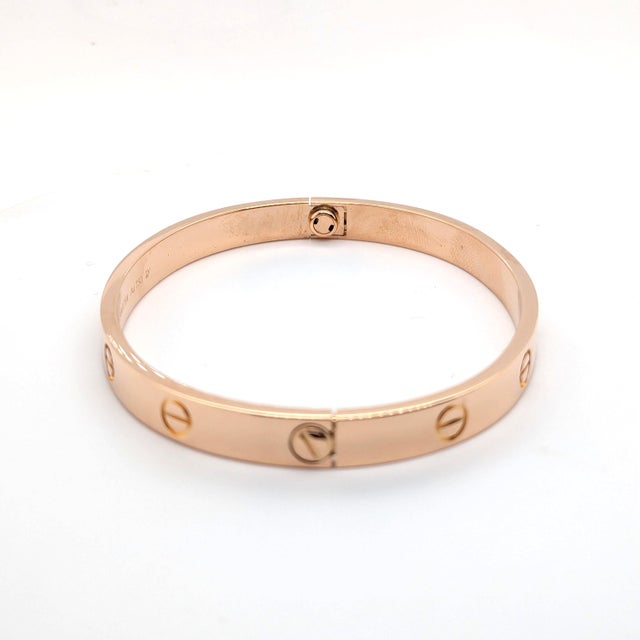Cartier Love Bracelet in 18k Rose Gold - Size 18 For Sale - Image 10 of 11