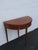 French Demilune Inlay Leather Top Console Flip Top Card Table 6916 For Sale - Image 4 of 18
