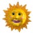 Late 20th Century Whimsical Yellow Ceramic Sun Face Wall Plaque For Sale