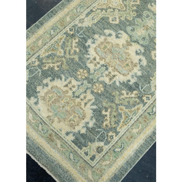 Turkish Turkish Oushak Runner Rug 2'10" x 8' #17528 For Sale - Image 3 of 8