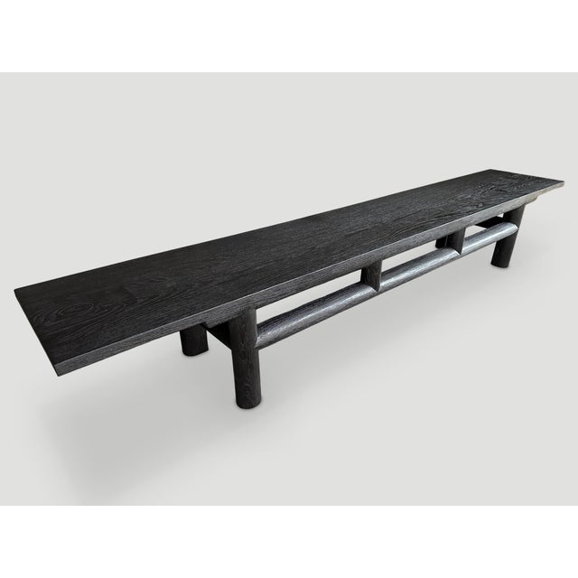 Andrianna Shamaris Monumental Teak Wood Bench For Sale - Image 18 of 18