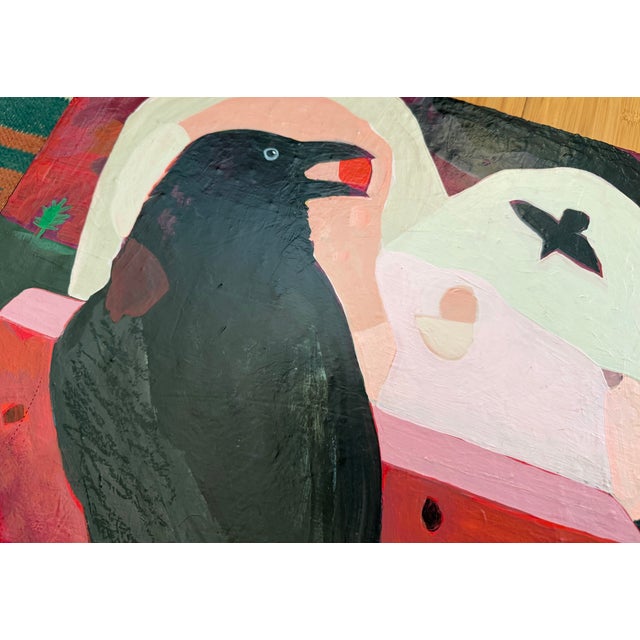 2020s "Sandia Raven" a Modern Painting of Ravens by LWren Walraven For Sale - Image 5 of 10