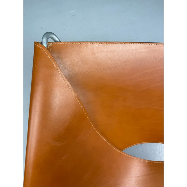 AP-14 Armchair in Cognac Leather by Pierre Paulin for AP Polak, 1955 For Sale - Image 10 of 18