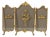 Rococo Style Quality Brass Fireplace Screen For Sale