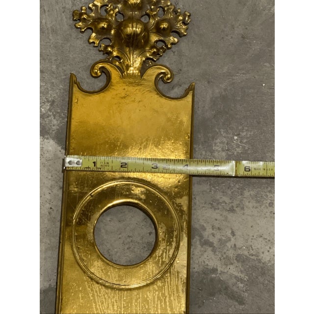 Antique Art Nouveau Solid Brass Door Plate For Sale - Image 4 of 6