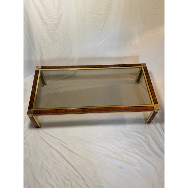 1970s Italian Brass & Faux Tortoiseshell Coffee Table With Pair of End Tables — Romeo Rega Style For Sale - Image 11 of 11