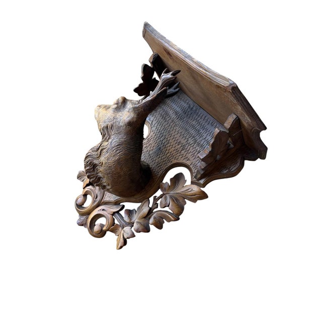 Wood Black Forest Deer Shelf For Sale - Image 7 of 7