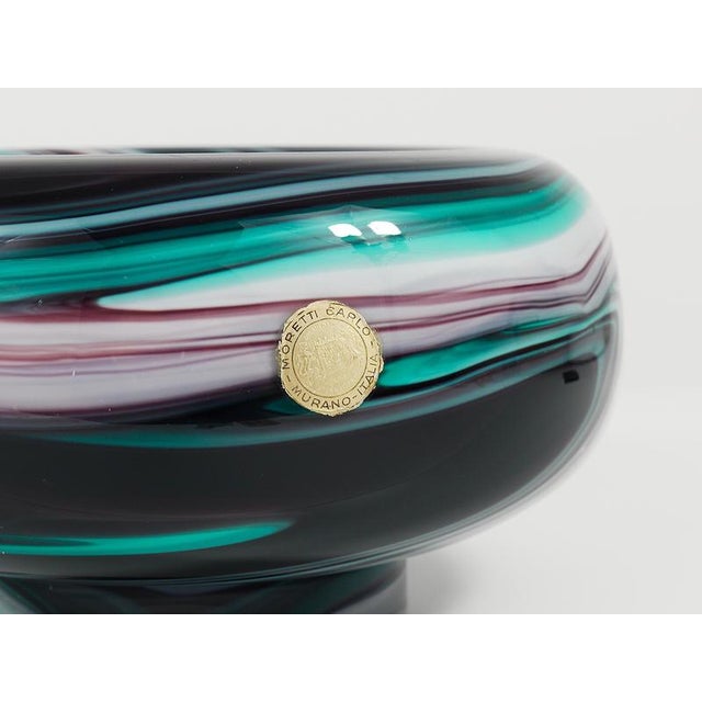 Large Italian Murano Marble Glass Bowl by Carlo Moretti, 1960 For Sale - Image 6 of 16