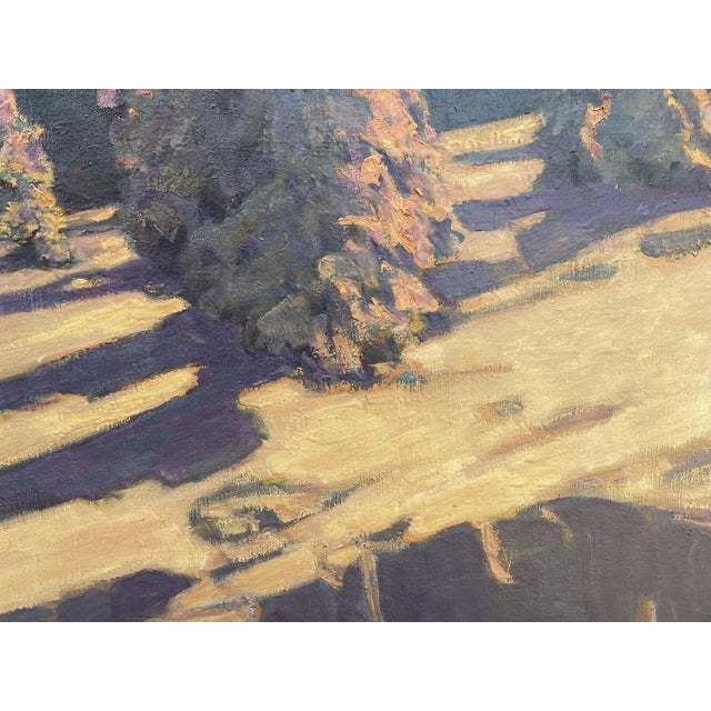 Emil Maier, Snowy Firs at Sunset, 1920s, Oil Painting on Canvas For Sale - Image 14 of 17