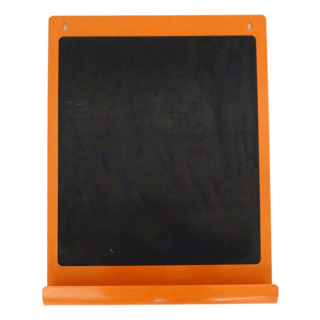 Wall Blackboard in Orange Plastic by Lynx, France, 1970s For Sale