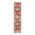 Vintage Medallion Brick Red Blue Cream Hand-Knotted Long Runner - 3’6” X 14’8” For Sale